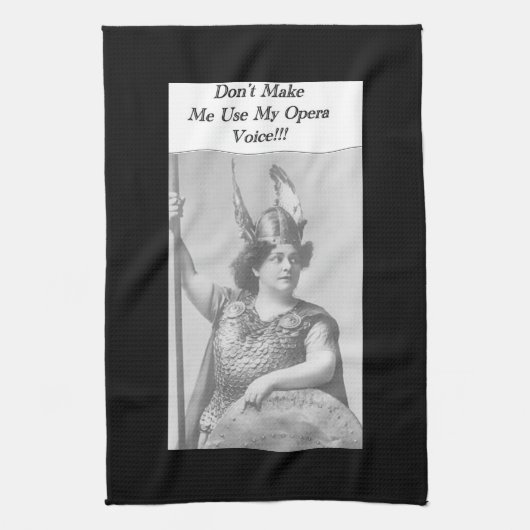 私のオペラの声アダルトエプロンを使わせない キッチンタオル (縦)