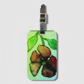 私のオリジナルフローラ絵画からの提供 ラゲッジタグ (正面縦)