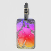 私のオリジナルフローラ絵画からの提供 ラゲッジタグ (正面縦)