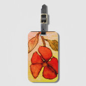 私のオリジナルフローラ絵画からの提供 ラゲッジタグ (正面縦)