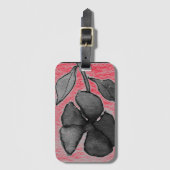 私のオリジナルフローラ絵画からの提供 ラゲッジタグ (正面縦)