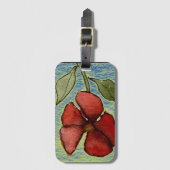 私のオリジナルフローラ絵画からの提供 ラゲッジタグ (正面縦)