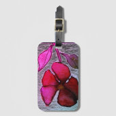 私のオリジナルフローラ絵画からの提供 ラゲッジタグ (正面縦)