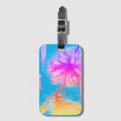 私のオリジナルフローラ絵画からの提供 ラゲッジタグ (正面縦)