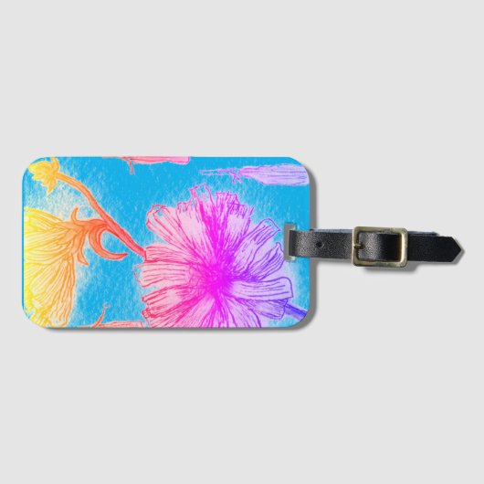 私のオリジナルフローラ絵画からの提供 ラゲッジタグ (正面横)