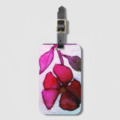 私のオリジナルフローラ絵画からの提供 ラゲッジタグ (正面縦)