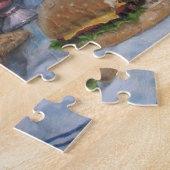 私のオリジナル油絵から「満足」 ジグソーパズル (側面)