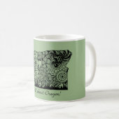 私のオレゴンのコーヒー・マグ コーヒーマグカップ (正面右)