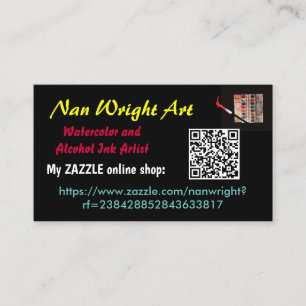 私のオンラインZazzleショップのためのNAN WRIGHT名刺 名刺