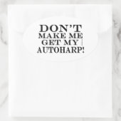 私のオートハープを取らせないでくれ 楕円形シール (バッグ)