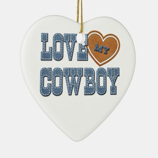 私のカウボーイを愛して下さい セラミックオーナメント (右)