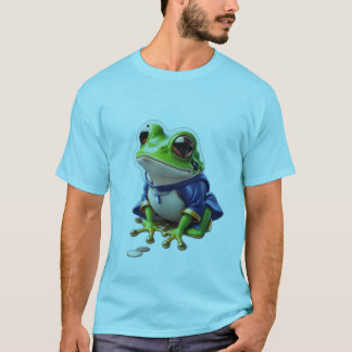 私のカエルの青いブーツはとても可愛い Tシャツ
