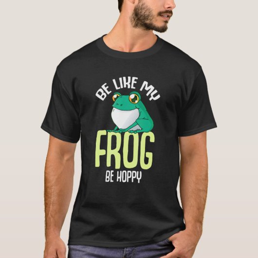 私のカエルはホッとしそうである Tシャツ (正面)