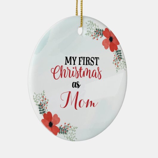 私のカスタマイズ初めてのクリスマス セラミックオーナメント (右)