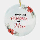 私のカスタマイズ初めてのクリスマス セラミックオーナメント (正面)