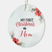 私のカスタマイズ初めてのクリスマス セラミックオーナメント (左)