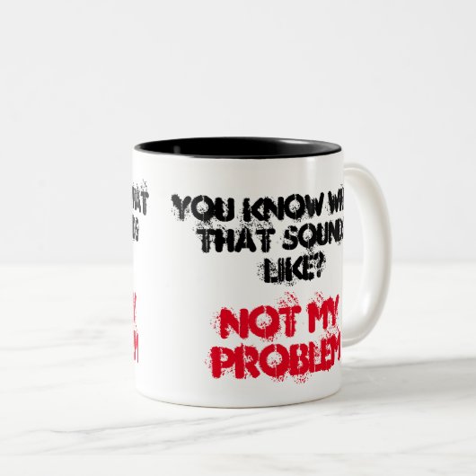 私のカスタマイズ問題はおもしろいない ツートーンマグカップ (正面右)