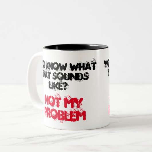 私のカスタマイズ問題はおもしろいない ツートーンマグカップ (正面左)