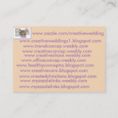 私のカスタムなzazzleの名刺 名刺 (裏面)