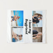 私のカスタムガールフレンドが大好き4写真 タペストリー (正面(横))