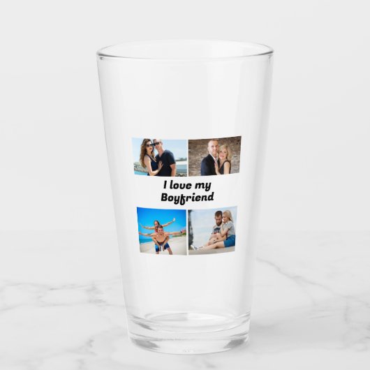 私のカスタムガールフレンドが大好き4写真 タンブラーグラス (正面)