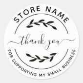 私のカスタムスモールビジネスをサポートしてくれてありがとう ラウンドシール (正面)