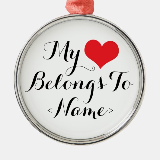 私のカスタムハートの所属先()  メタルオーナメント (正面)