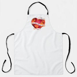私のカスタム世界を燃やす赤い地球のリボンに エプロン