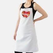 私のカスタム世界を燃やす赤い地球のリボンに エプロン (インサイチュ)