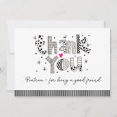 私のカスタム友人のカードになってくれてありがとう サンキューカード (正面)