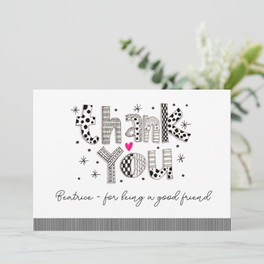 私のカスタム友人のカードになってくれてありがとう サンキューカード (スタンド正面)