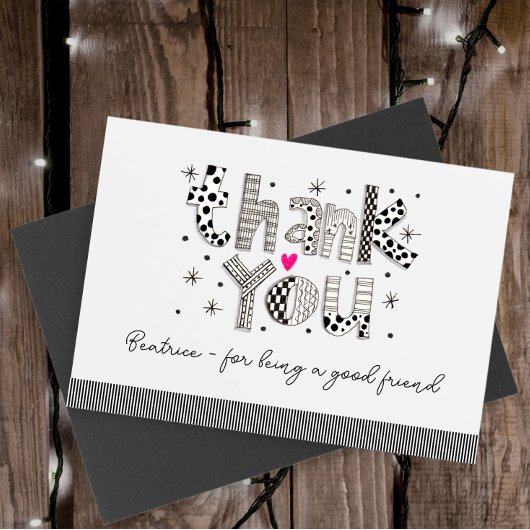 私のカスタム友人のカードになってくれてありがとう サンキューカード