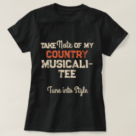 私のカスタム国をメモする音楽Musicali-TEE Tシャツ