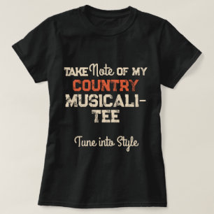 私のカスタム国をメモする音楽Musicali-TEE Tシャツ