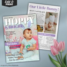 私のカスタム最初のイースターカード、雑誌カバーカード