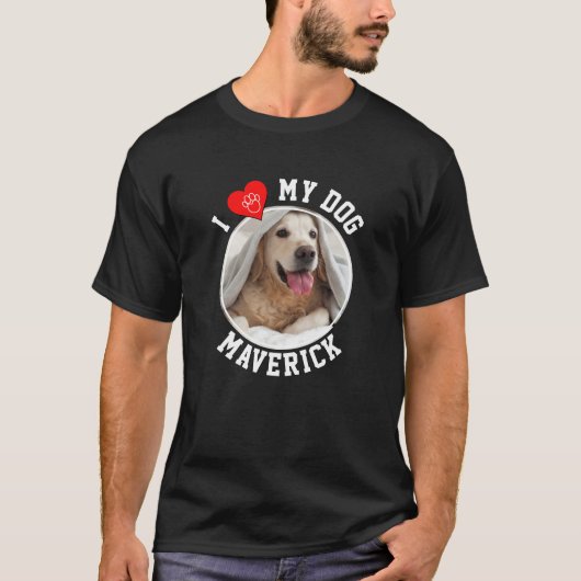 私のカスタム犬が大好き Tシャツ (正面)