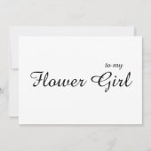 私のカスタム花の女の子に感謝のカー結婚ド サンキューカード (正面)