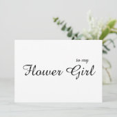 私のカスタム花の女の子に感謝のカー結婚ド サンキューカード (スタンド正面)