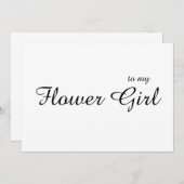 私のカスタム花の女の子に感謝のカー結婚ド サンキューカード (正面/裏面)