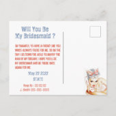 私のカスタム花嫁のメイドになる？ インビテーションポストカード (裏面)