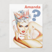 私のカスタム花嫁のメイドになる？ インビテーションポストカード (正面)