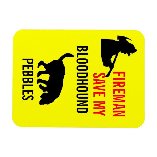 私のカスタム血救気の火気の安全 マグネット (横)