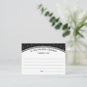 私のカスタム謙虚な意見でコメントのフィードバック黒 アドバイスカード (スタンド正面)