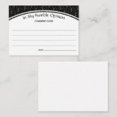 私のカスタム謙虚な意見でコメントのフィードバック黒 アドバイスカード (正面/裏面)