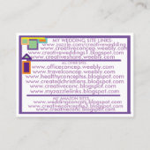 私のカスタムZazzle名刺 名刺 (裏面)