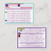 私のカスタムZazzle名刺 名刺 (正面/裏面)