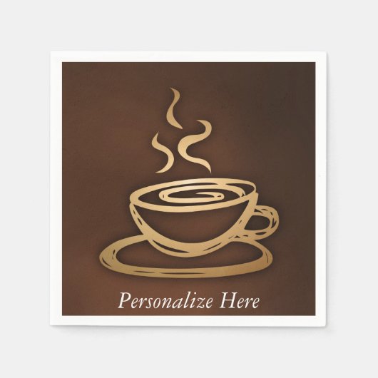 私のカップのコーヒー スタンダードカクテルナプキン (正面)