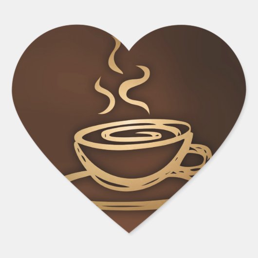 私のカップのコーヒー ハートシール (正面)