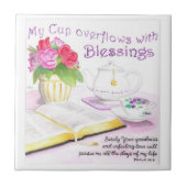 私のカップはセラミックタイルをオーバーフローする タイル (正面)