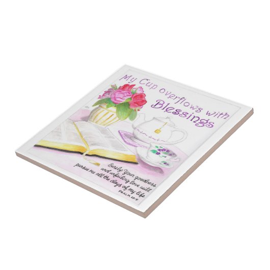 私のカップはセラミックタイルをオーバーフローする タイル (側面)